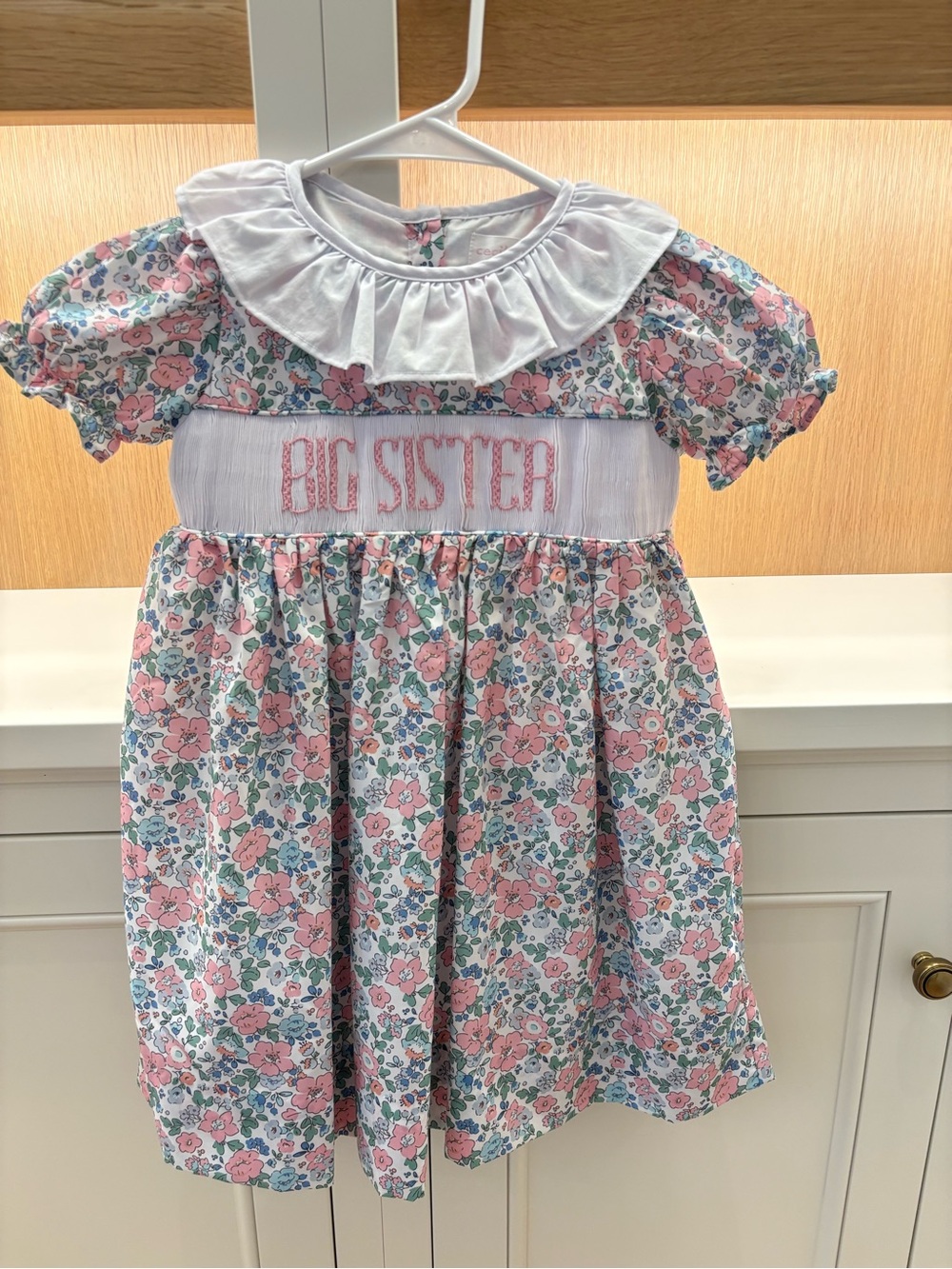 Cecil & Lou "Big Sister" Smocked Dress (Size 4T)